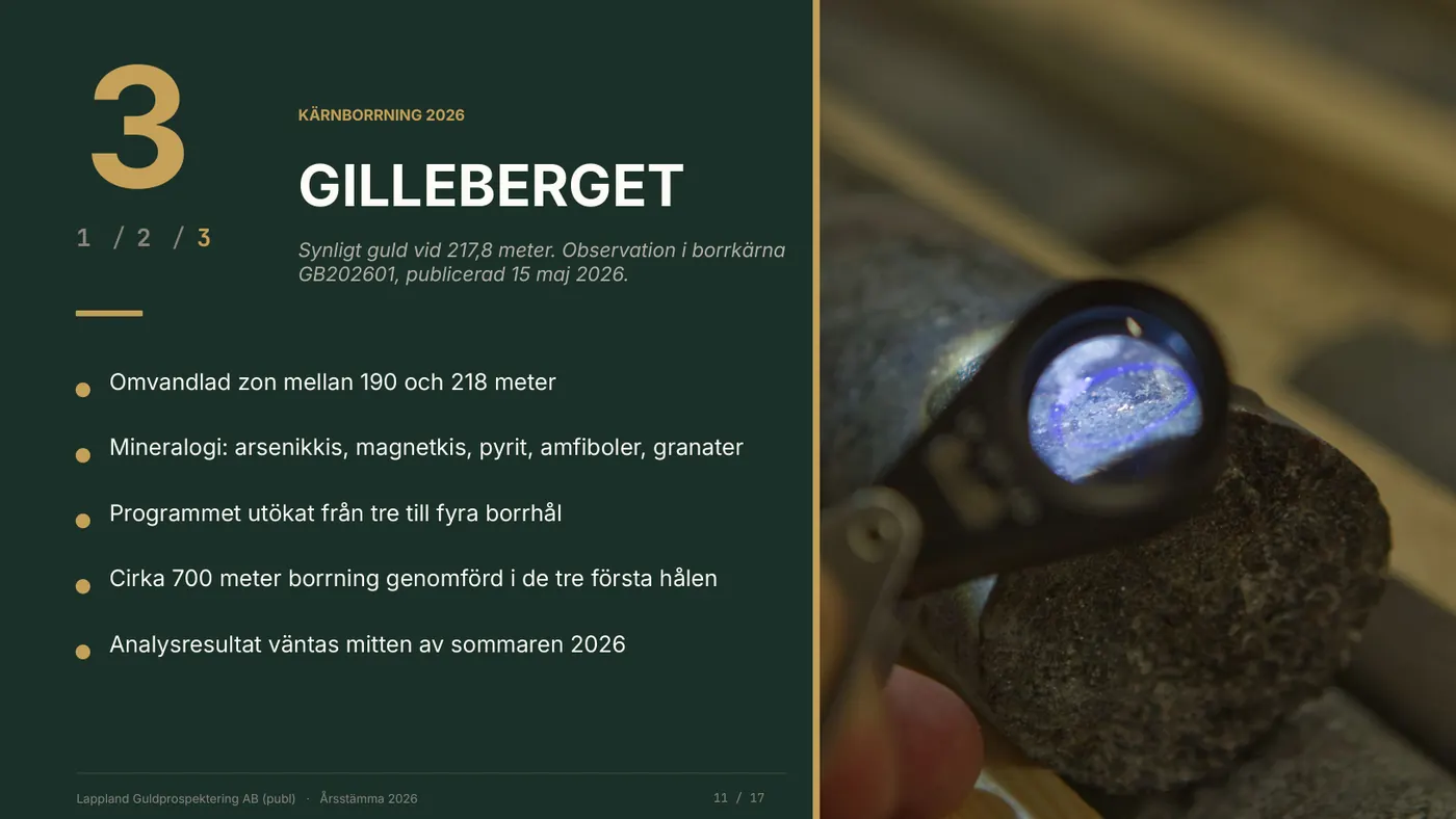 Borrkärna och analys