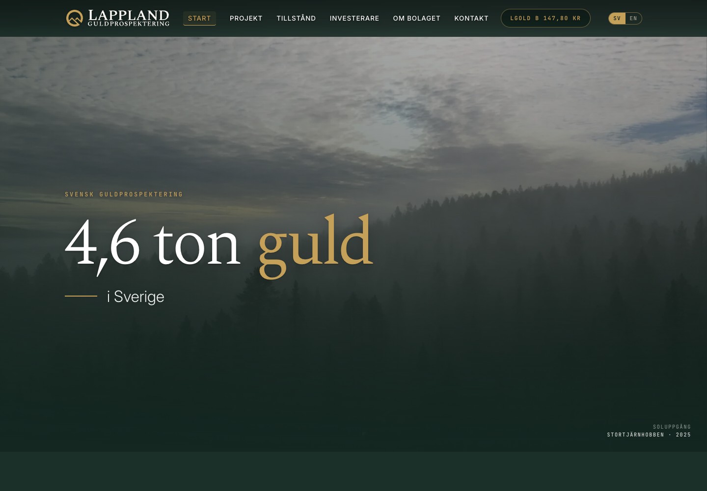 Lappland Guld website